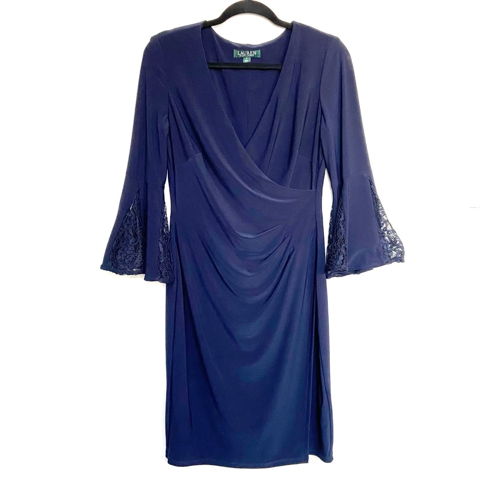 Lauren Ralph Lauren Navy Midi Dress